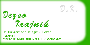 dezso krajnik business card